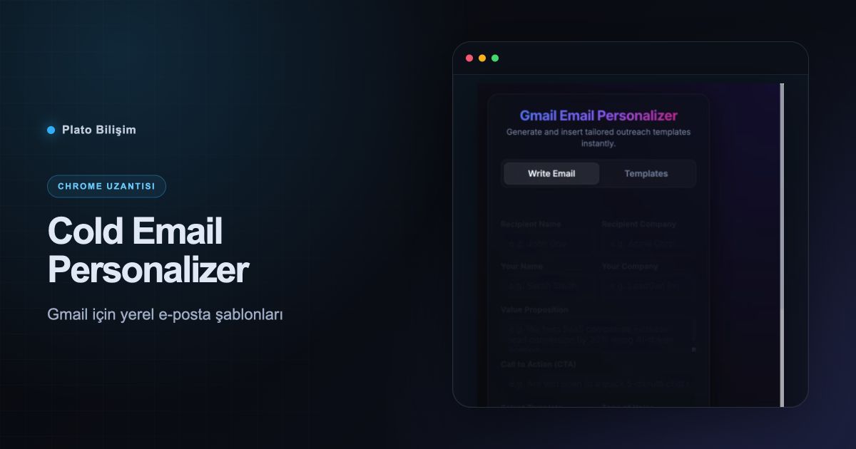 Cold Email Personalizer gerçek uzantı arayüzü ve ürün özeti